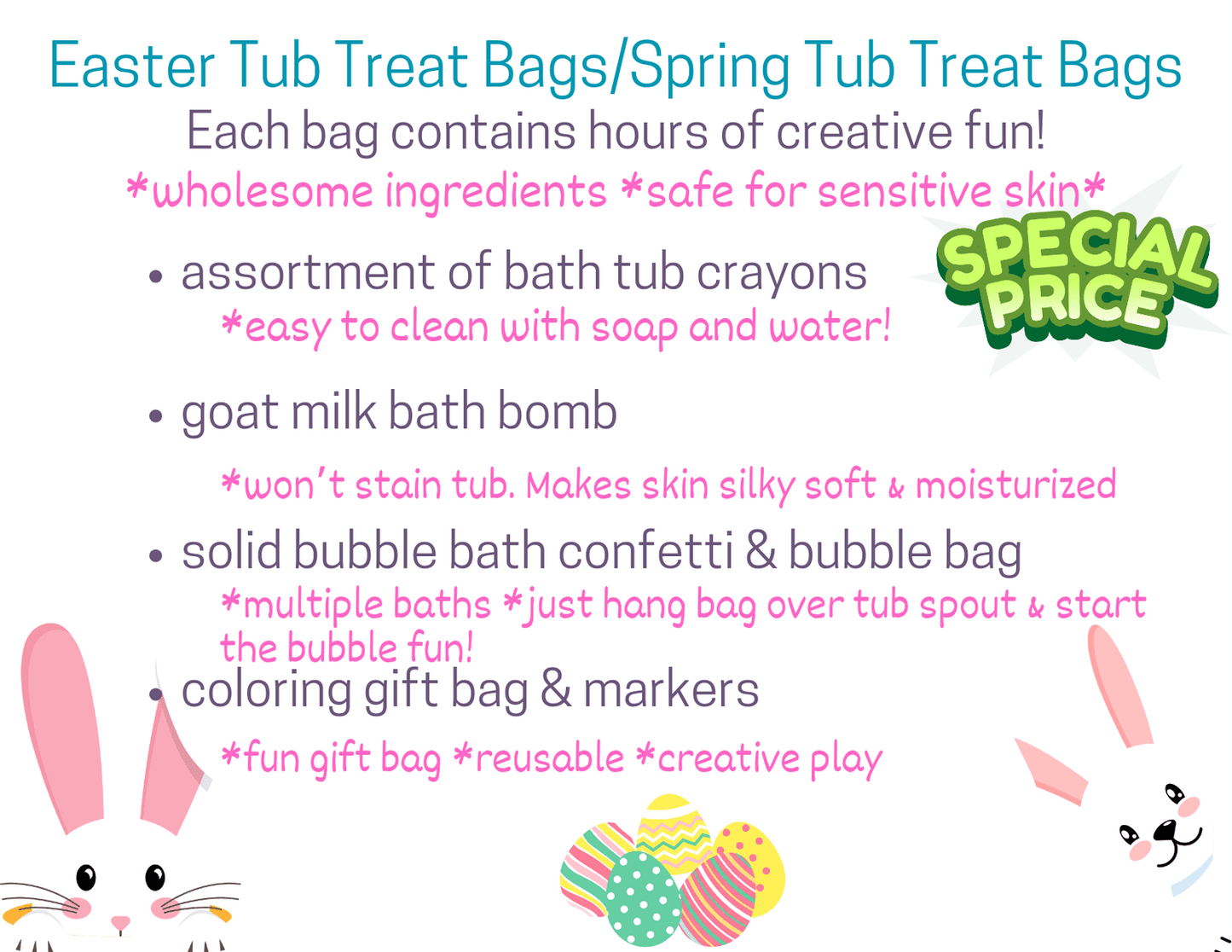 Spring Tub Fun Bags