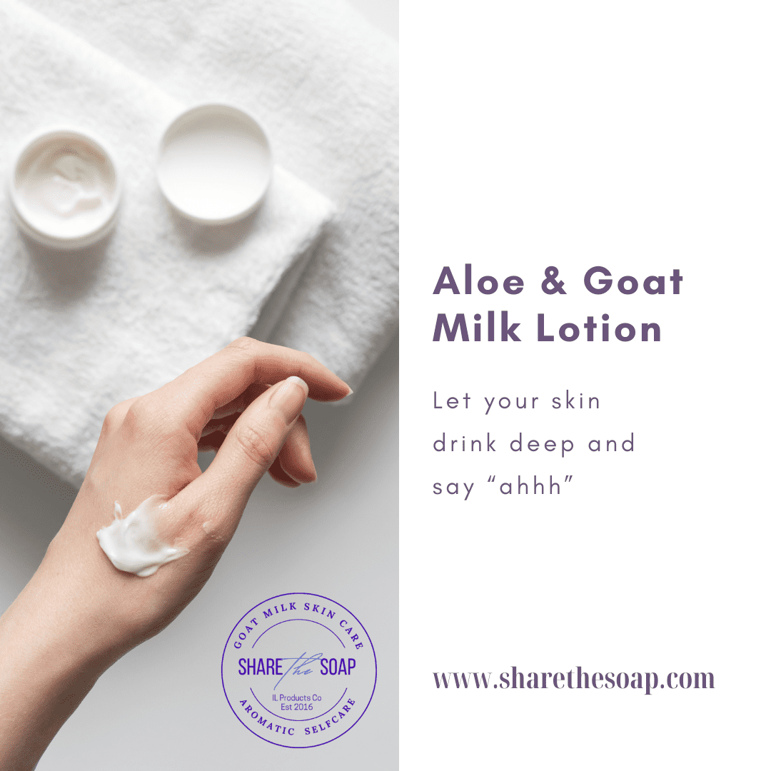 Aloe Lotion with Goat Milk-airless jar great for travel office gifts