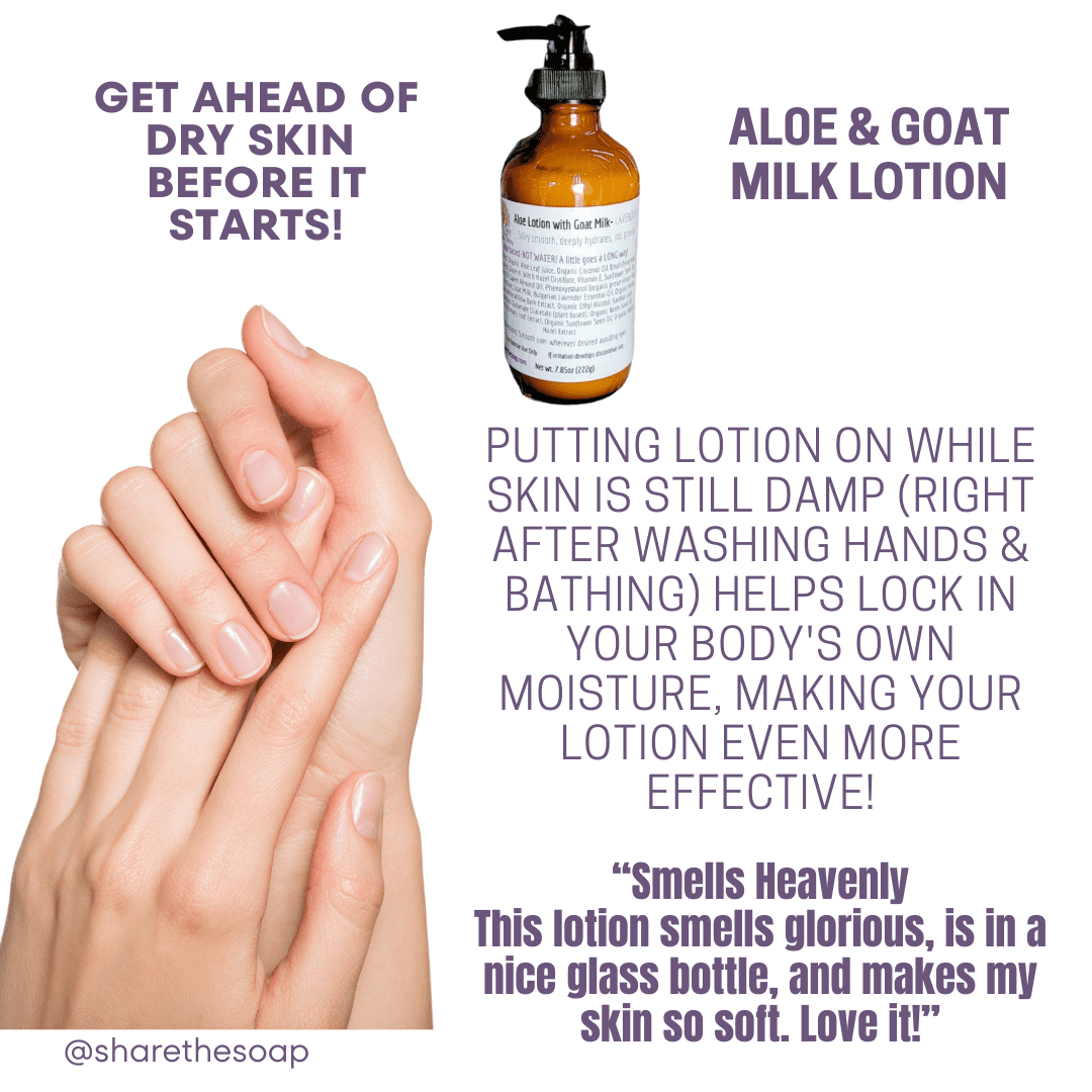 Aloe Lotion with Goat Milk-8oz glass bottle