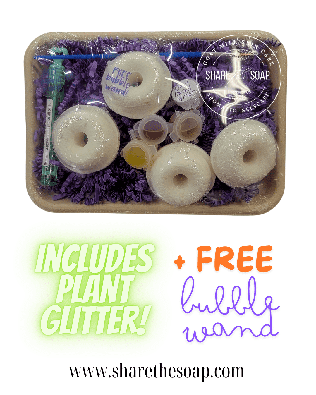 Paint Your Own  Bath Bomb Soak-Mini Donuts