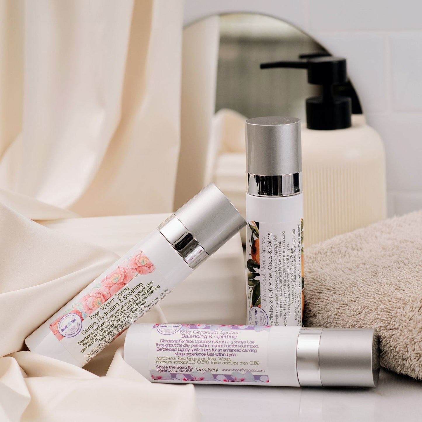 Cucumber Rose Hydrosol Spray