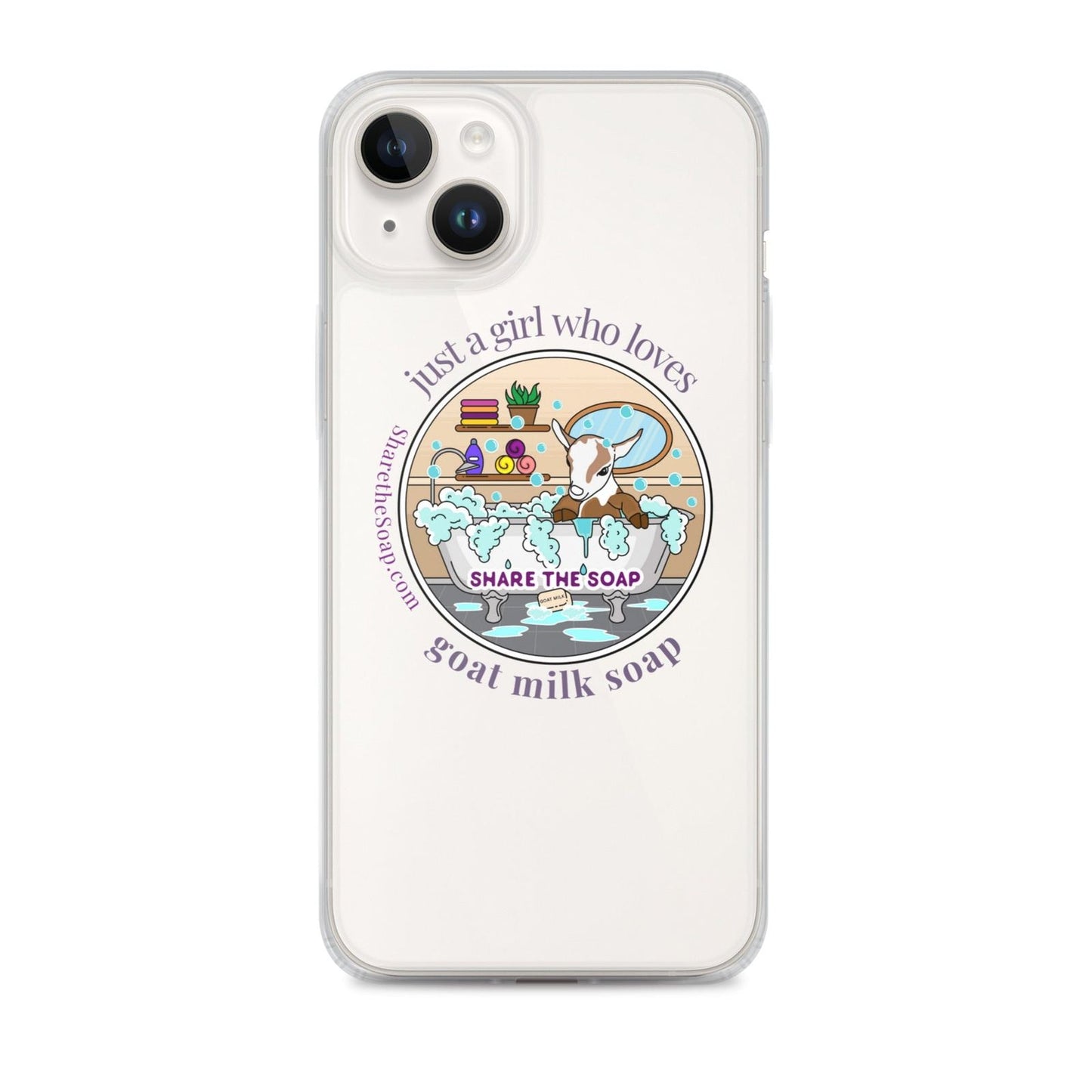 Just a girl who loves goat milk soap Clear Case for iPhone®