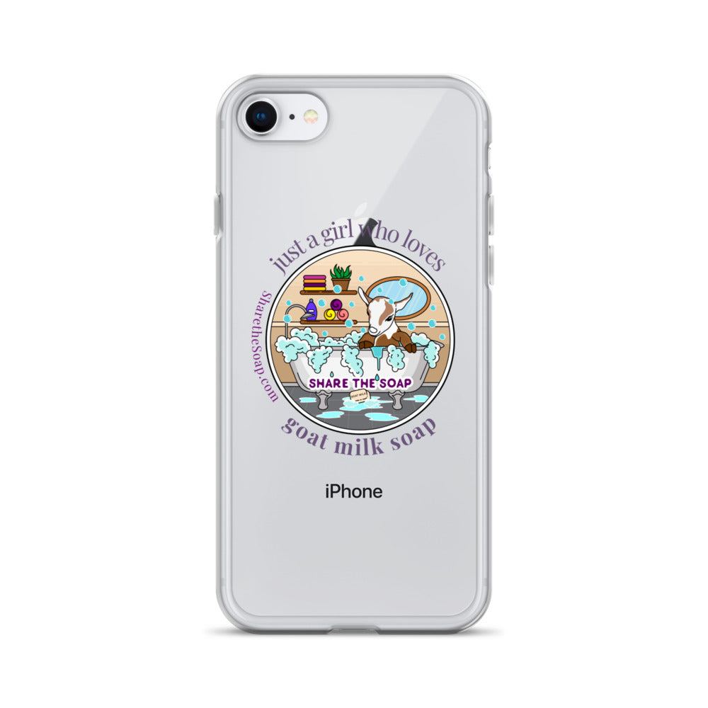 Just a girl who loves goat milk soap Clear Case for iPhone®