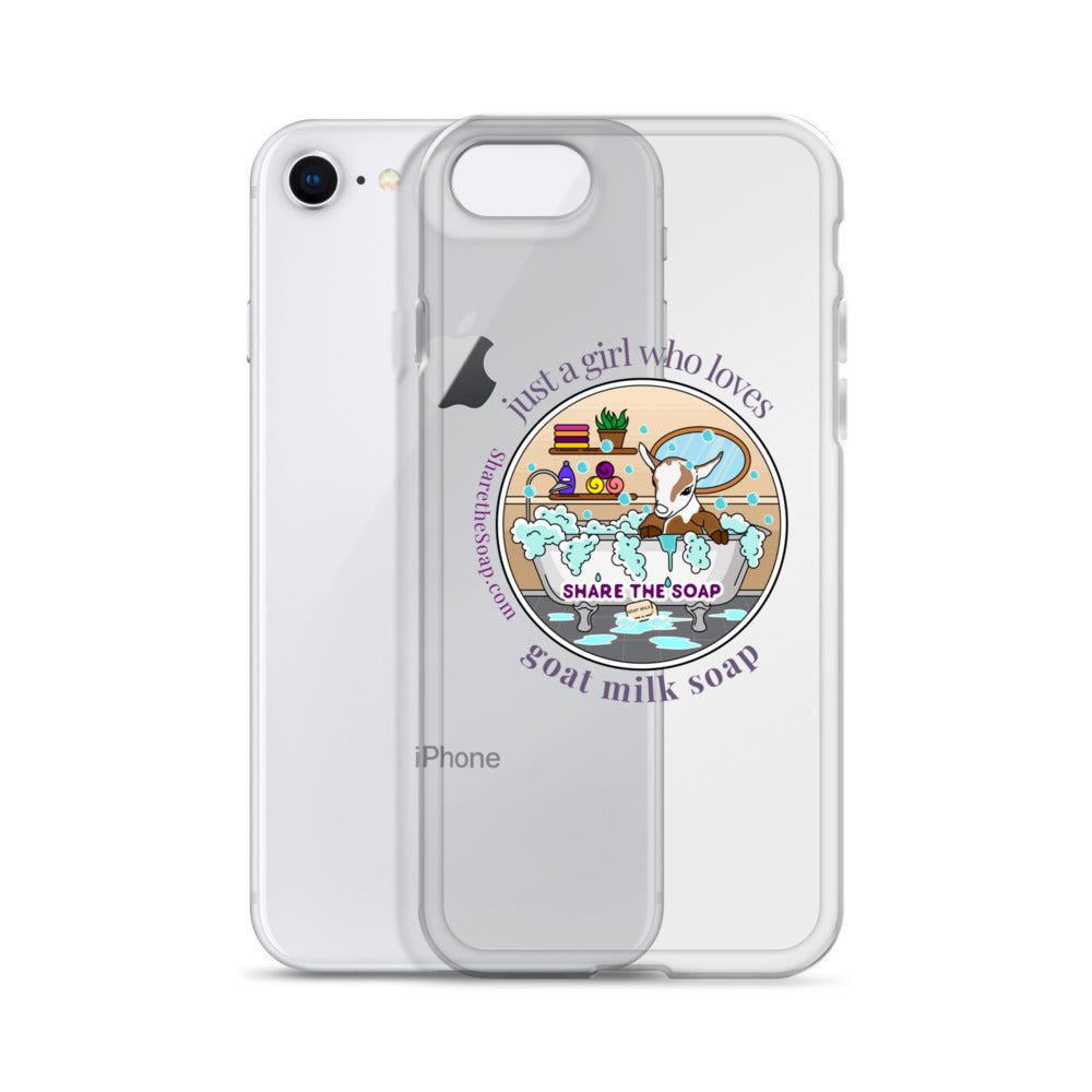 Just a girl who loves goat milk soap Clear Case for iPhone®