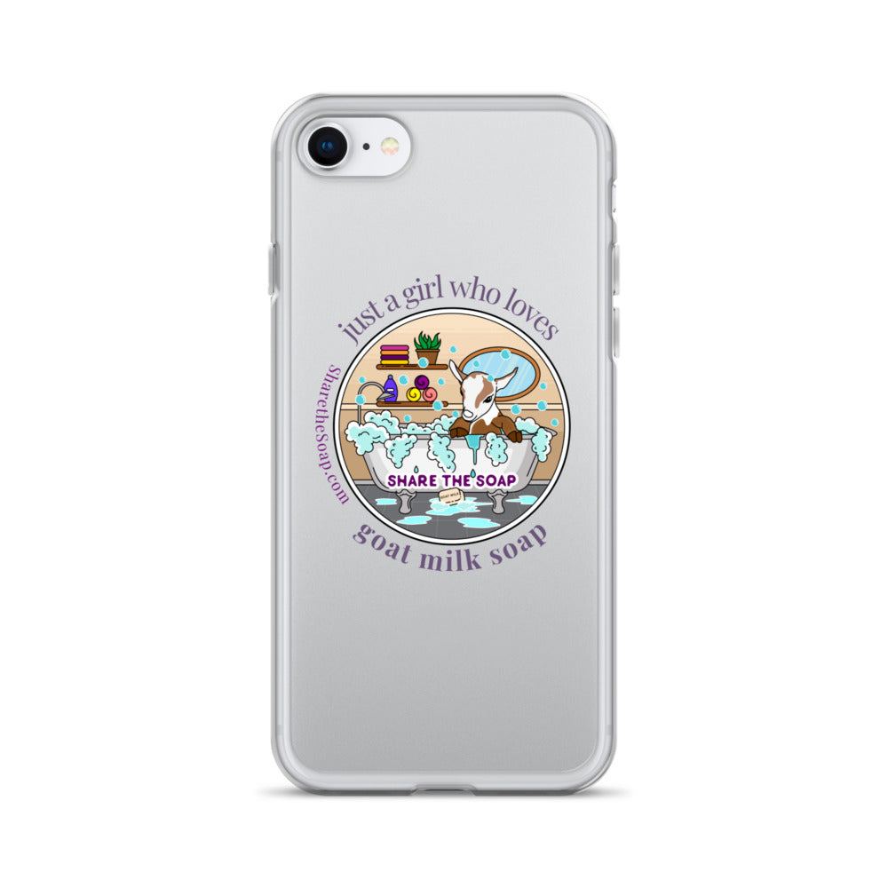 Just a girl who loves goat milk soap Clear Case for iPhone®