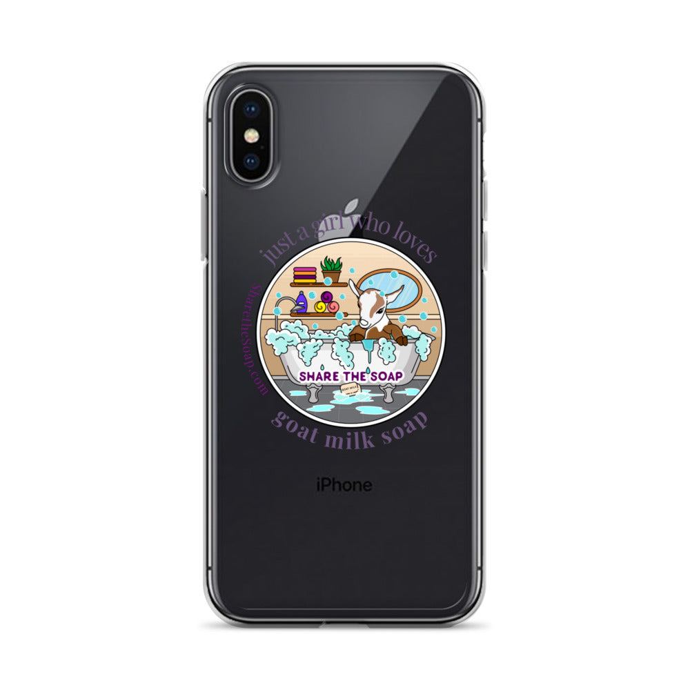 Just a girl who loves goat milk soap Clear Case for iPhone®