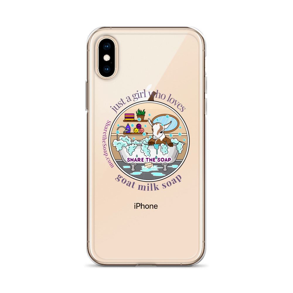 Just a girl who loves goat milk soap Clear Case for iPhone®