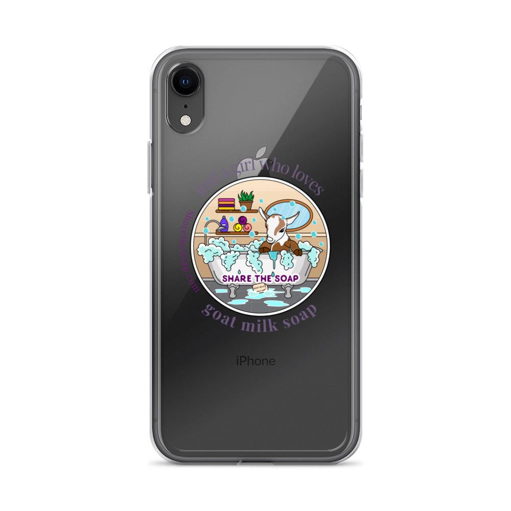 Just a girl who loves goat milk soap Clear Case for iPhone®