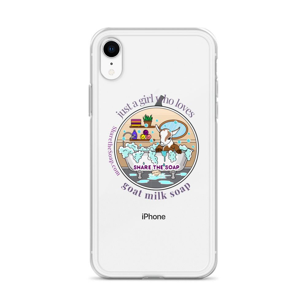 Just a girl who loves goat milk soap Clear Case for iPhone®