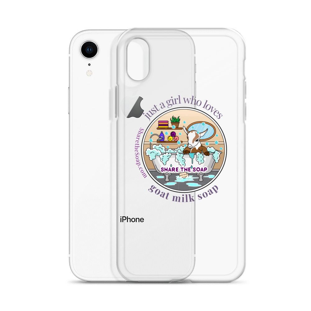 Just a girl who loves goat milk soap Clear Case for iPhone®