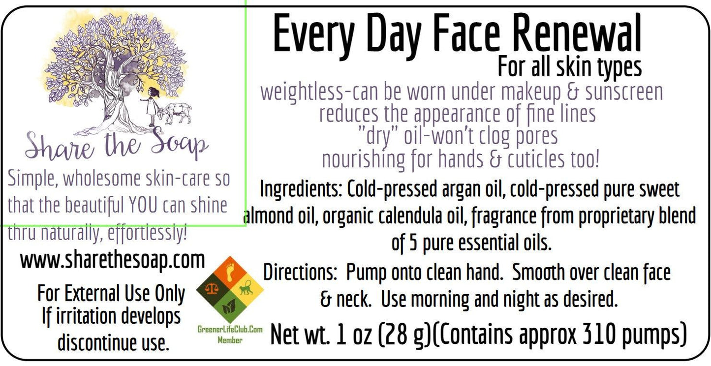 Every Day Face Renewal Facial Serum 30ml