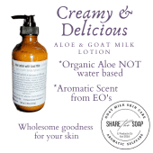 Aloe Lotion with Goat Milk-8oz glass bottle