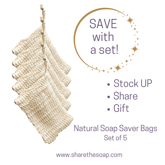 Natural Soap Saver Bag Set