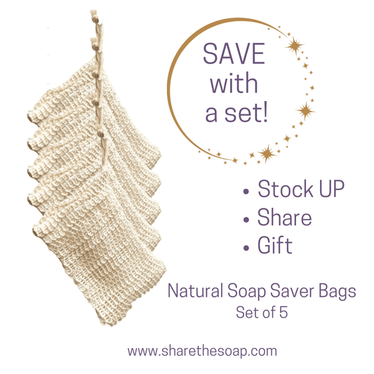 Natural Soap Saver Bag Set