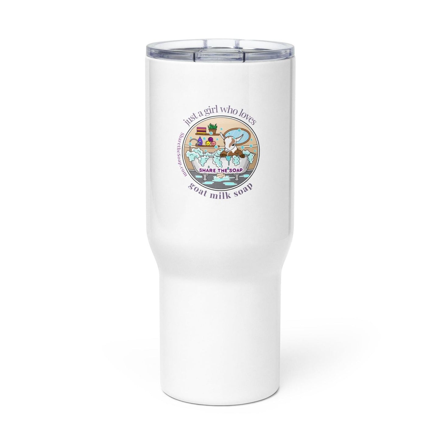 Just A Girl Travel mug with handle