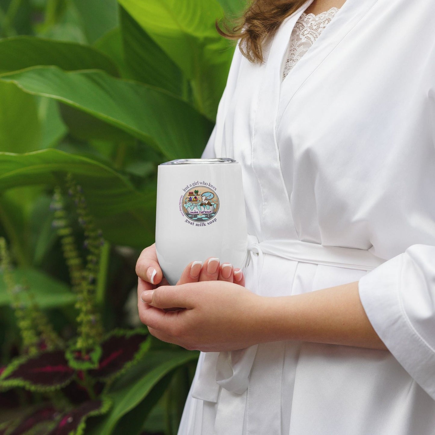 Just A Girl Who Loves Goat Milk Soap Wine tumbler