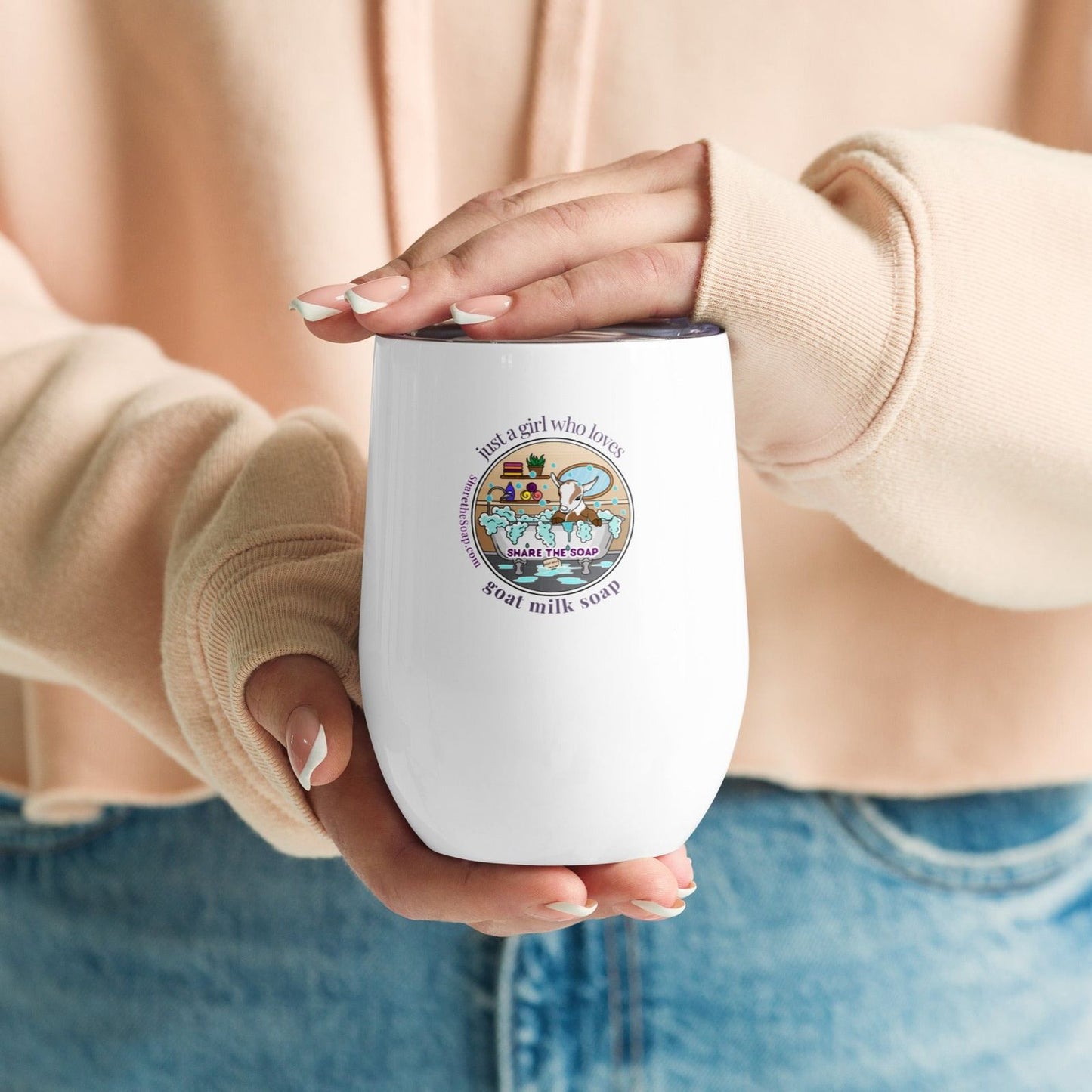 Just A Girl Who Loves Goat Milk Soap Wine tumbler