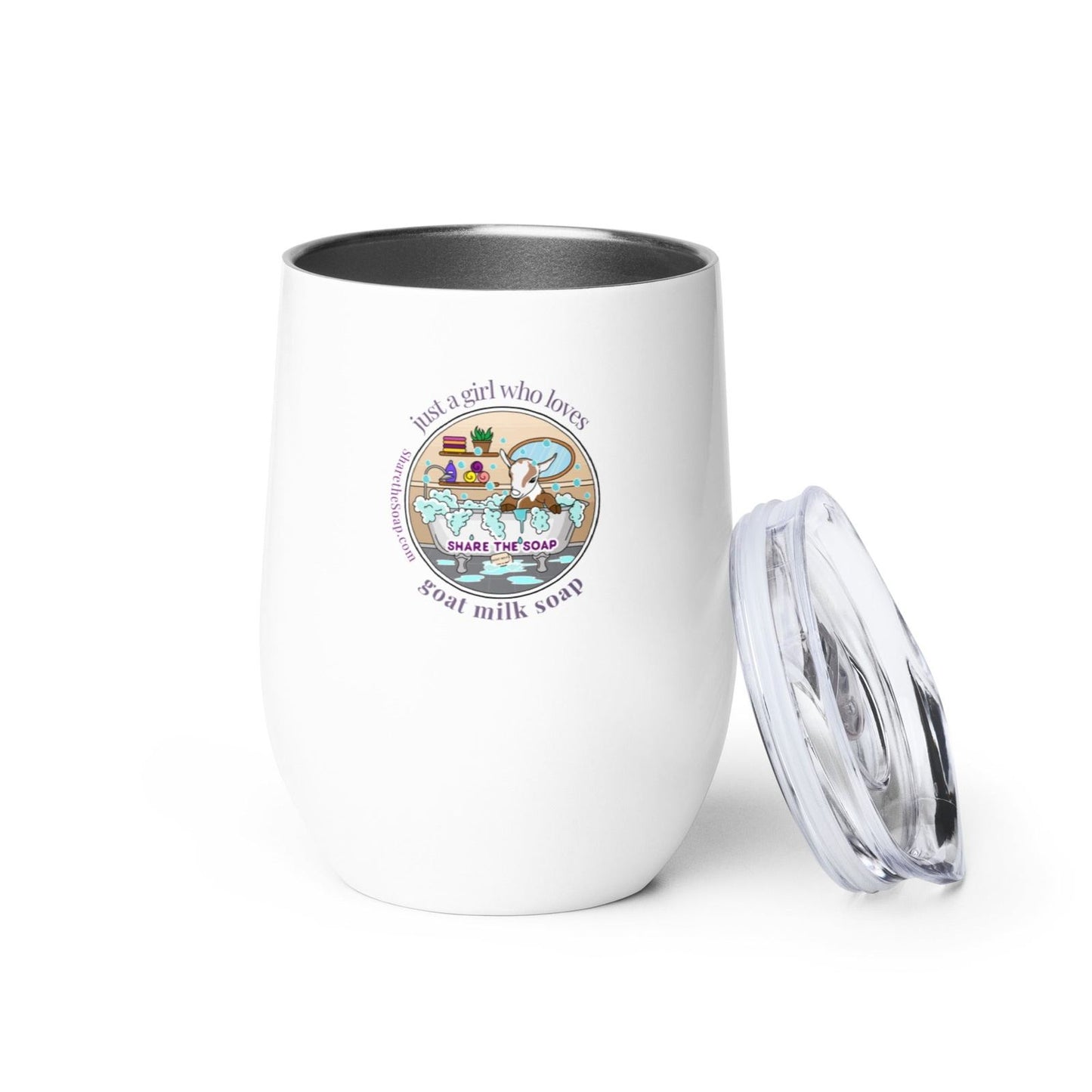 Just A Girl Who Loves Goat Milk Soap Wine tumbler