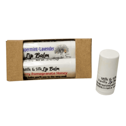 Share The Soap Goat Milk Lip Balm Peppermint Lavender Feels Like Silk Goat Milk PLUS Lip Balm-single 🤶🏻💜