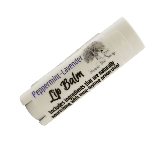Share The Soap Goat Milk Lip Balm Peppermint Lavender - Feels Like Silk Goat Milk PLUS Lip Balm-single **