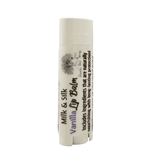 Share The Soap Goat Milk Lip Balm Vanilla - Feels Like Silk Goat Milk PLUS Lip Balm-single **