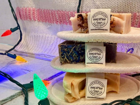 HOLIDAY PREORDER ASSORTED LOAF of Goat Milk Soap (10 assorted cut bars)