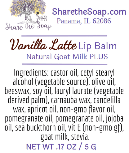 Vanilla Latte- Feels Like Silk Goat Milk PLUS Lip Balm-single