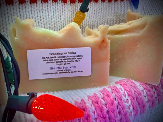 HOLIDAY LOAF PREORDER — Brazilian Mango Grapefruit Goat Milk Soap (10 Cut Bars)