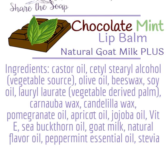 Chocolate Mint Goat Milk Lip Butter Balm