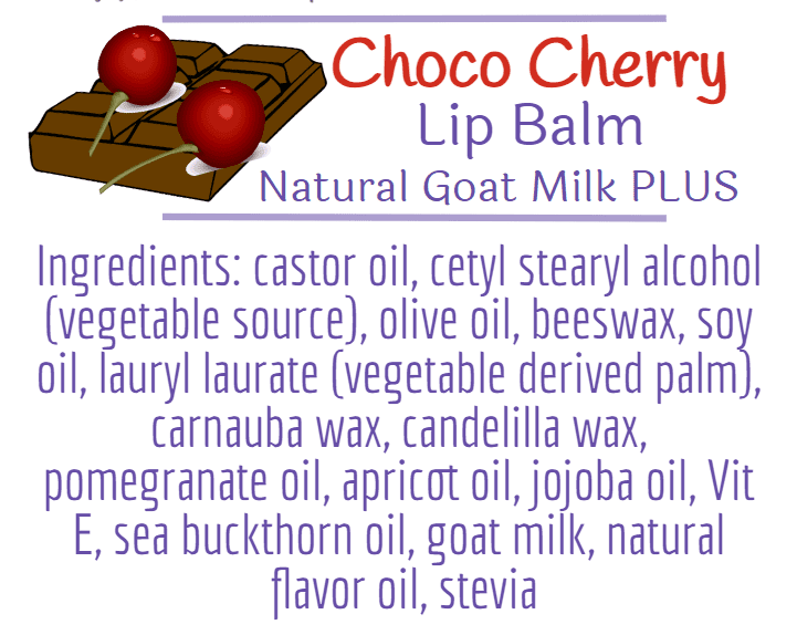 ChocoCherry Goat Milk Lip Butter Balm