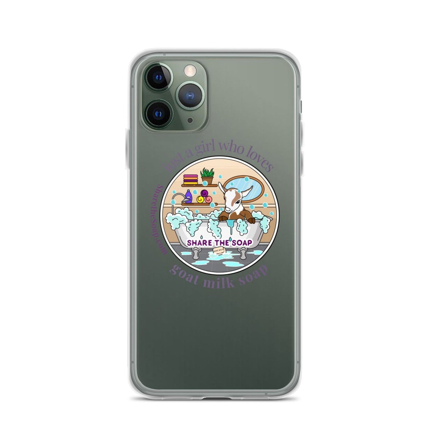 Just a girl who loves goat milk soap Clear Case for iPhone®