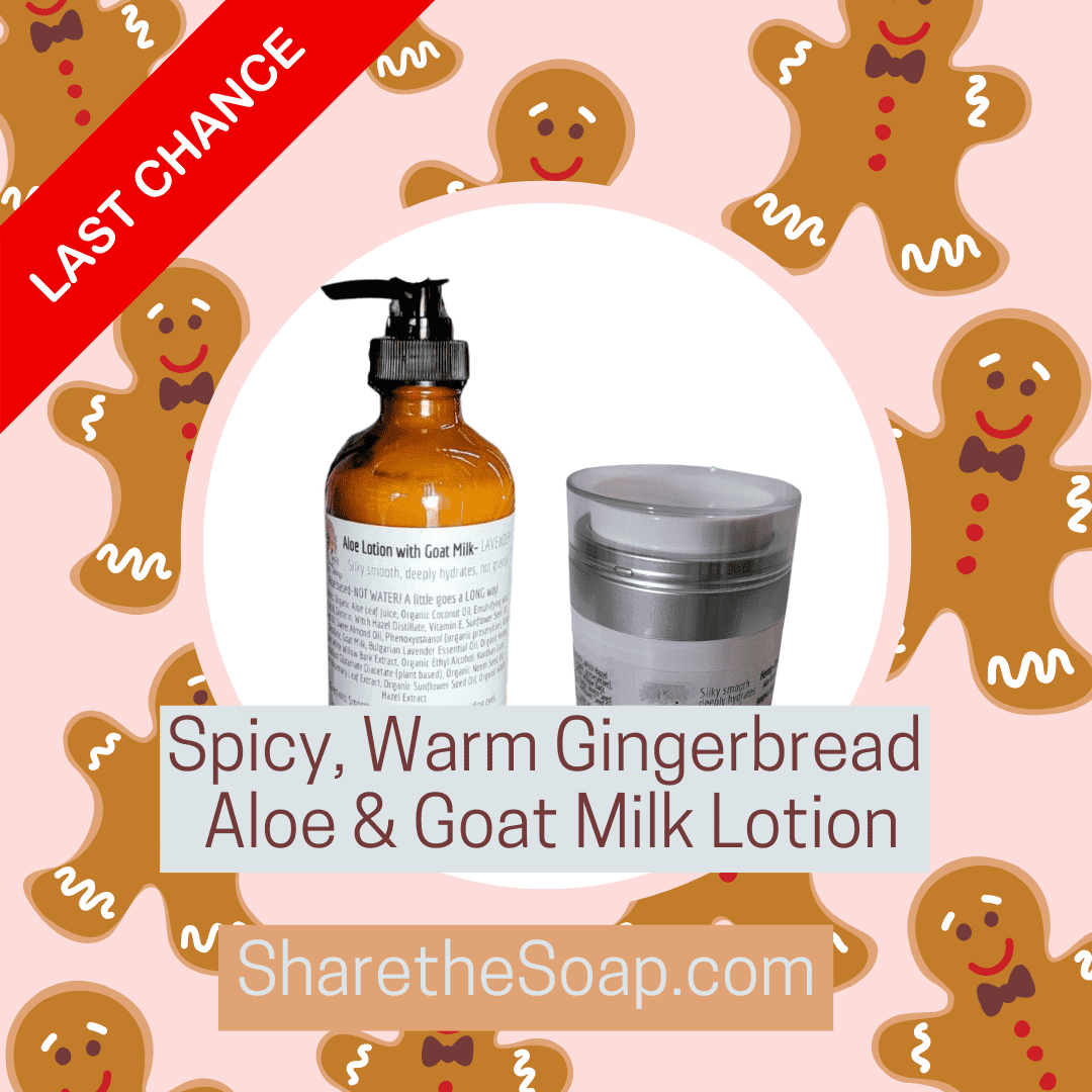 Spicy Warm Gingerbread Aloe Lotion with Goat Milk