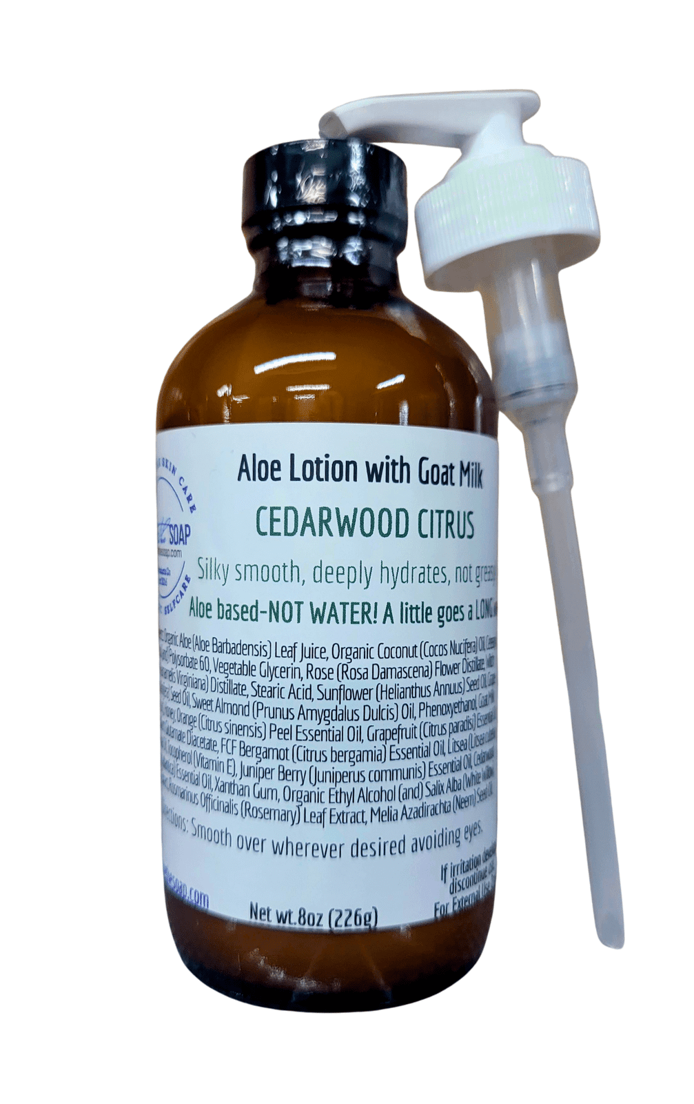 Aloe Lotion with Goat Milk-8oz glass bottle