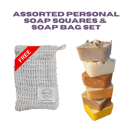 Collection of Assorted Personal Sized Soaps with Natural Soap Saver Bag
