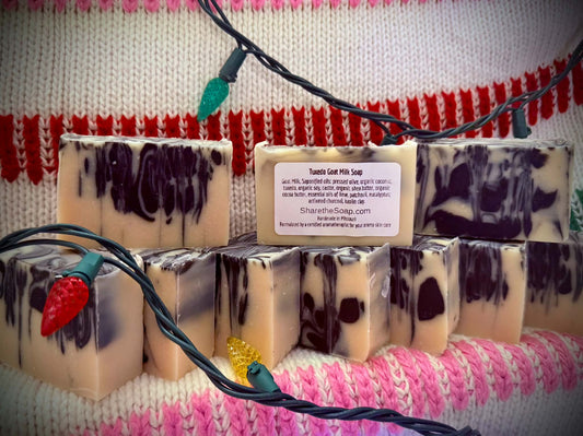 HOLIDAY LOAF PREORDER — Tuxedo Goat Milk Soap (10 cut bars)