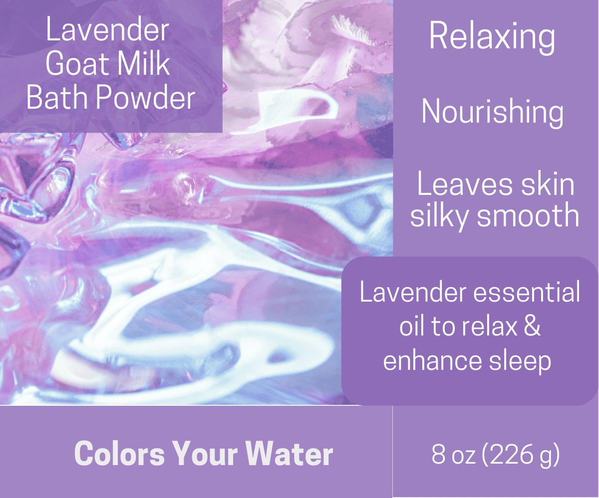 Lavender - Goat Milk Bath Soak Powder that colors your water