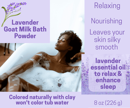 Lavender - Goat Milk Bath Soak Powder Naturally Colored