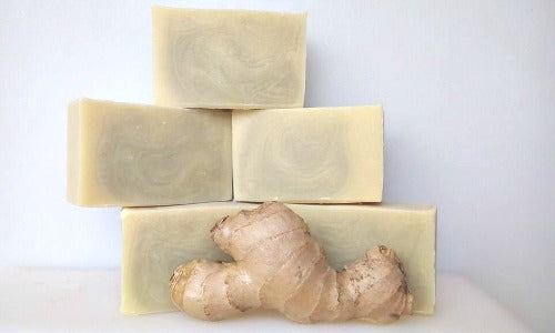 Lemongrass Sage Ginger Double Milk Soap with Shea, Cocoa Butter & Coconut Oil - Goat Milk Loaf of Soap